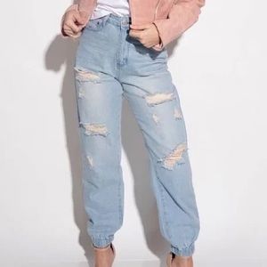 NWT Kittenish Ansley denim joggers, size M